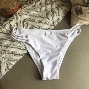 White bikini bottoms